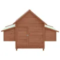 Poulailler Moka et blanc 150x96x110 cm Bois de sapin massif