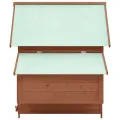 Poulailler Moka et blanc 150x96x110 cm Bois de sapin massif