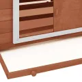 Poulailler Moka et blanc 150x96x110 cm Bois de sapin massif