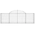 Paniers à gabions arqués 6 pcs 200x30x60/80 cm Fer galvanisé