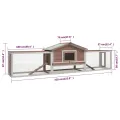 Clapier Moka 310x70x87 cm Pin massif et sapin