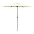 Parasol de jardin et mât en aluminium 270x246 cm Blanc sable