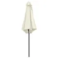 Parasol de jardin et mât en aluminium 270x246 cm Blanc sable
