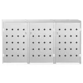 Abri de poubelle triple sur roulettes 240 L Acier inoxydable