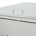 Abri de poubelle triple sur roulettes 240 L Acier inoxydable