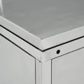 Abri de poubelle triple sur roulettes 240 L Acier inoxydable