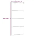 Porte coulissante Verre ESG et aluminium 90x205 cm Blanc