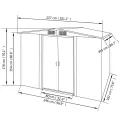 Abri de stockage pour jardin métal gris 257x205x178 cm