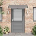 Auvent de porte Noir 150x75 cm Polycarbonate