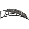 Auvent de porte Noir 150x75 cm Polycarbonate