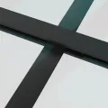 Porte coulissante Aluminium et verre ESG 90x205 cm Noir
