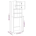 Meuble pour machine à laver Sonoma gris 64x25,5x190 cm