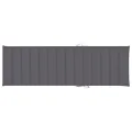 Chaise longue avec coussin anthracite Bois de pin imprégné