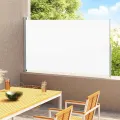 Auvent latéral rétractable de patio 180x300 cm Crème