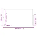 Auvent latéral rétractable de patio 180x300 cm Crème