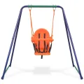 Balançoire simple 2-en-1 et balançoire pour tout-petits Orange