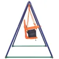 Balançoire simple 2-en-1 et balançoire pour tout-petits Orange