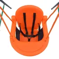 Balançoire simple 2-en-1 et balançoire pour tout-petits Orange