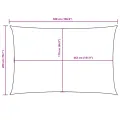 Voile de parasol tissu oxford rectangulaire 2x5 m blanc
