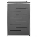 Abri pour trois poubelles 207x77,5x112,5 cm Inox