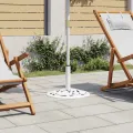 Socle de parasol Blanc 12 kg 48 cm Fonte