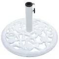 Socle de parasol Blanc 12 kg 48 cm Fonte