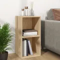 Boîte de rangement de vinyles Chêne sonoma 71x34x36 cm