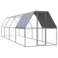 Poulailler d'extérieur 2x8x2 m Acier galvanisé