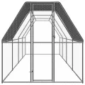 Poulailler d'extérieur 2x8x2 m Acier galvanisé
