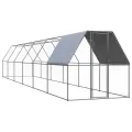 Poulailler d'extérieur 2x12x2 m Acier galvanisé