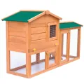 Clapier large d'extérieur pour petits animaux de compagnie Bois