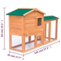 Clapier large d'extérieur pour petits animaux de compagnie Bois