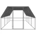 Poulailler d'extérieur 3x8x2 m Acier galvanisé