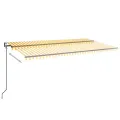 Auvent rétractable automatique 600x350 cm Jaune et blanc