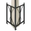 Tonnelle avec parois et toit double 3x4 m Crème