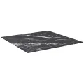 Dessus de table noir 50x50 cm 6 mm verre trempé design marbre