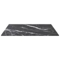 Dessus de table noir 50x50 cm 6 mm verre trempé design marbre