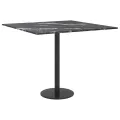 Dessus de table noir 50x50 cm 6 mm verre trempé design marbre