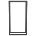 Portant de bois de chauffage Noir mat 50x28x94 cm Acier