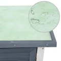 Clapier d'extérieur 1 porte Gris Bois
