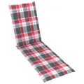 Chaise longue d'extérieur repose-pied et coussin Acacia solide
