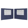Paroi de tente de réception 2 pcs avec fenêtre PE Bleu