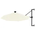 Parasol mural de jardin avec LED 300 cm sable