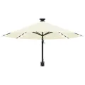 Parasol mural de jardin avec LED 300 cm sable
