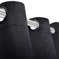 Rideau occultant 2 pcs avec œillets métalliques 135x175 cm Noir