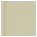 Écran de balcon Crème 90x300 cm Tissu Oxford