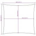 Voile de parasol tissu oxford carré 3,6x3,6 m bleu