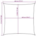 Voile d'ombrage 160 g/m² Noir 4,5x4,5 m PEHD