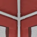 Tente de fête avec 4 parois latérales en maille Rouge 2x2m PEHD