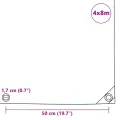 Bâche 650 g / m² 4 x 8 m Vert
